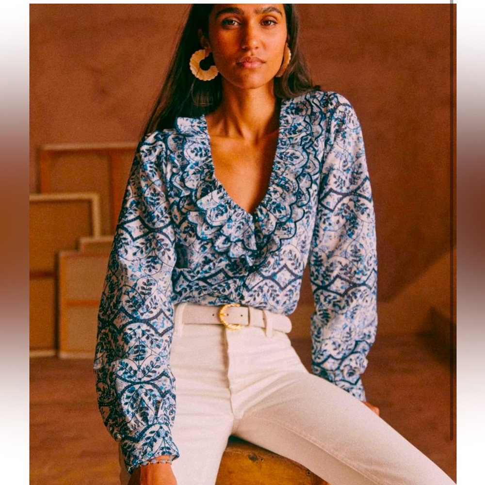 Sézane Oceana Blouse - Excellent Condition, Worn Once